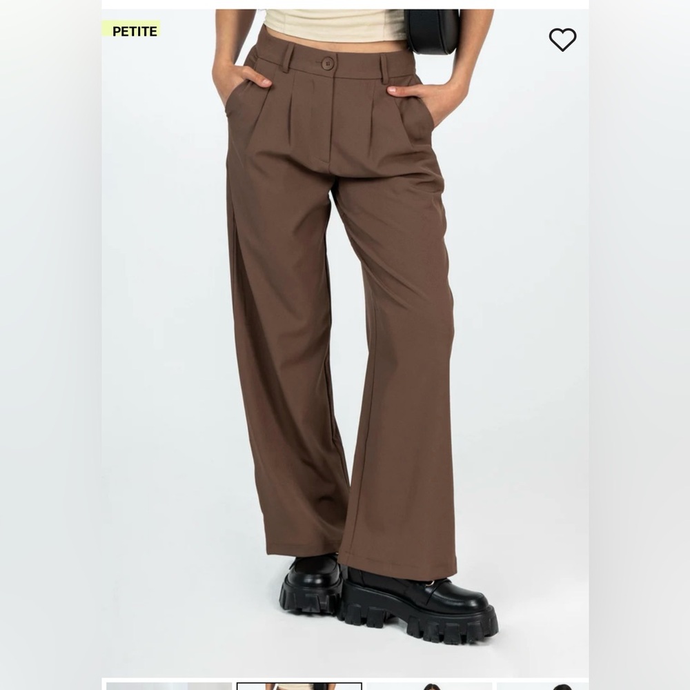 Brown Wide-Leg Trousers